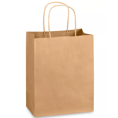 8x4.25x10 Kraft Paper Twisted Handled Bags